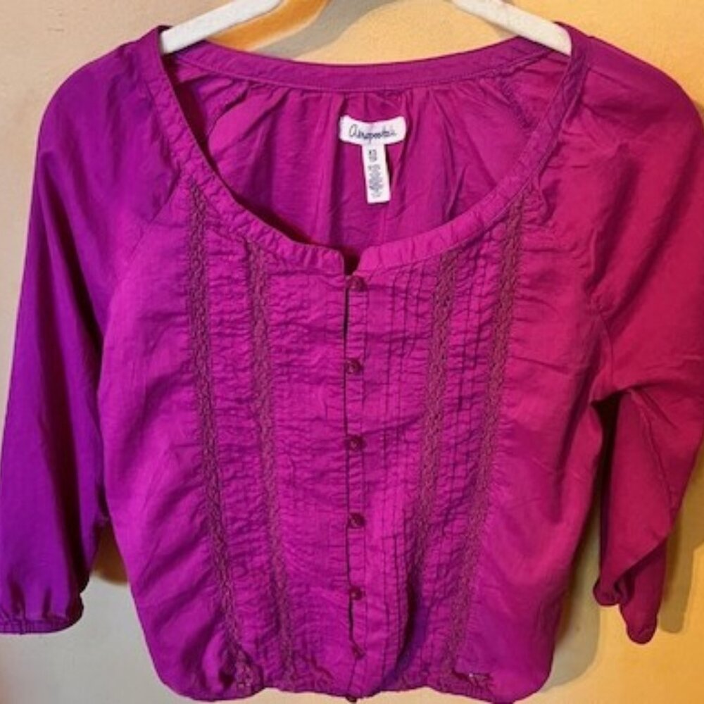 Purple Aeropostale Lacy Embellished Shirt, Vibrant and so cute
